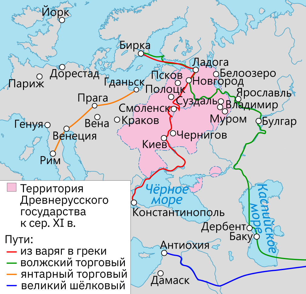 Облако знаний. Международные связи Древней Руси. История. 6 класс