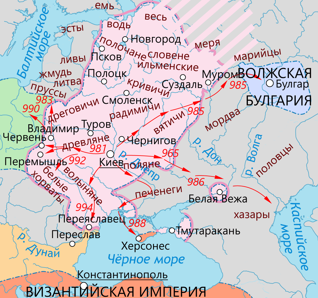 Карта походы Владимира Святославича. Походы Владимира Святого. Русь при Владимире Святославиче. Русь при Владимире Святославиче карта.