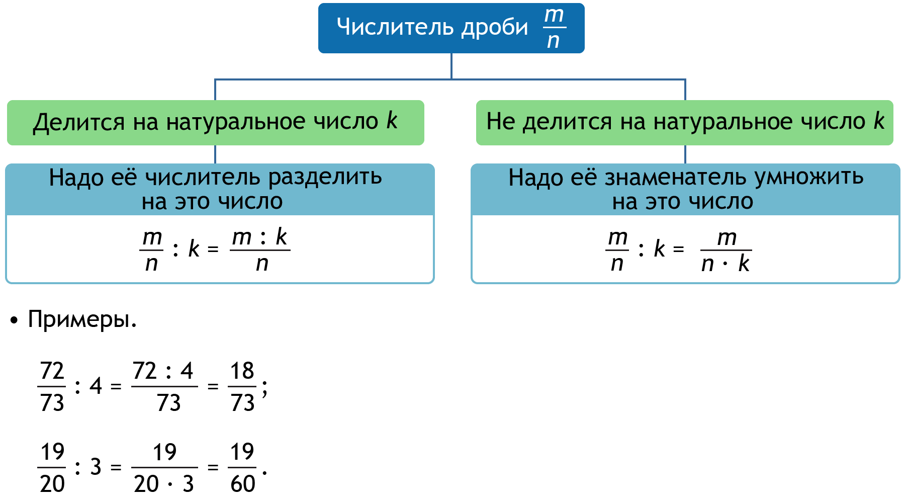 Как разделить обычное число на дробь. Как разделить обычное число на дробь